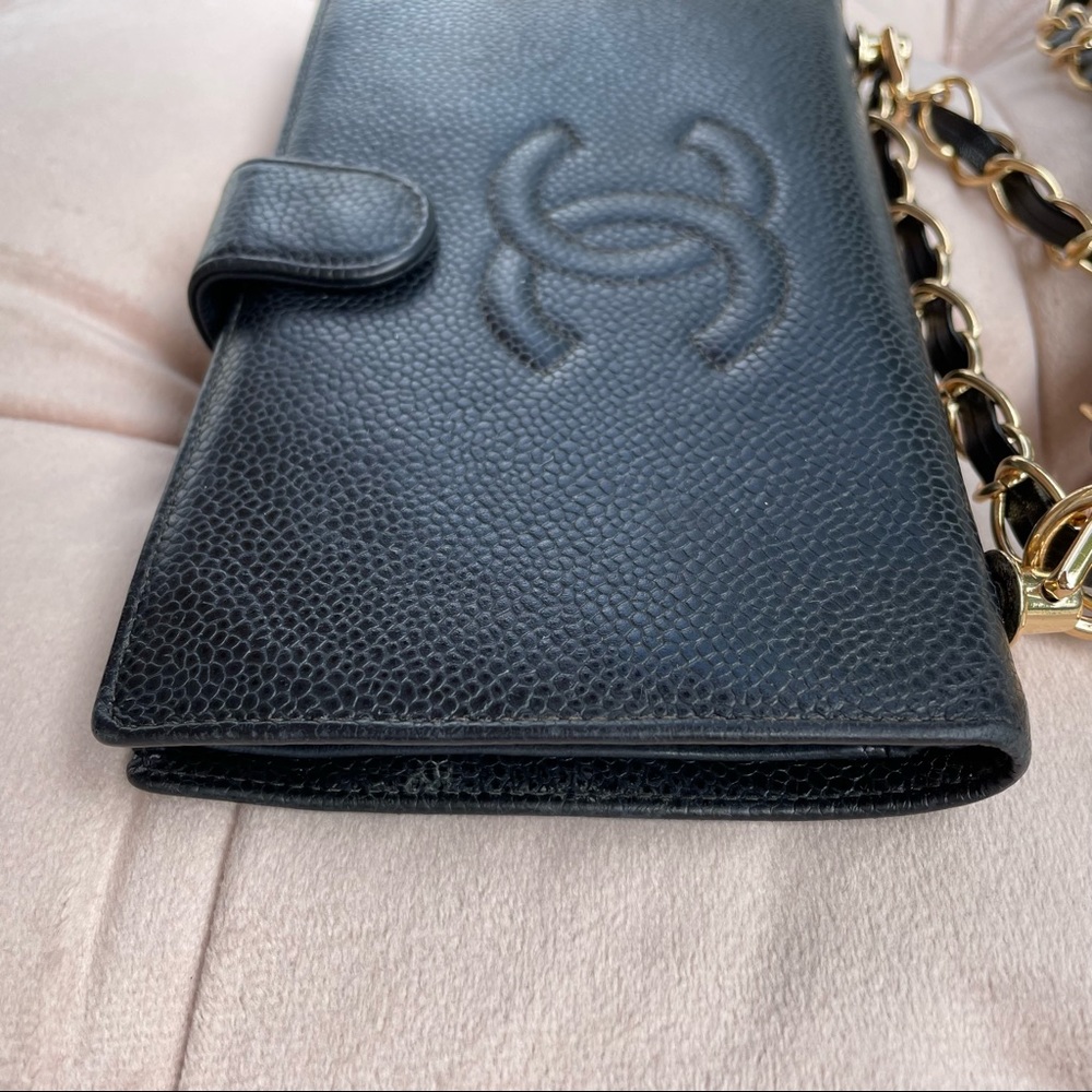 Chanel 90s Caviar CC Wallet on Chain - Picture 5 of 14
